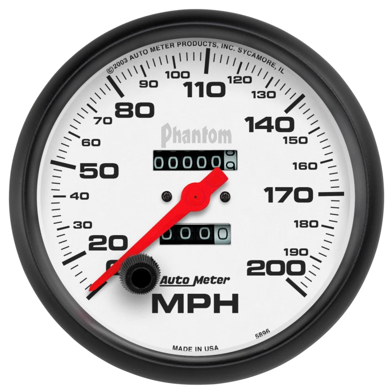 Autometer Phantom 5in 0-200 MPH Mechanical Speedometer