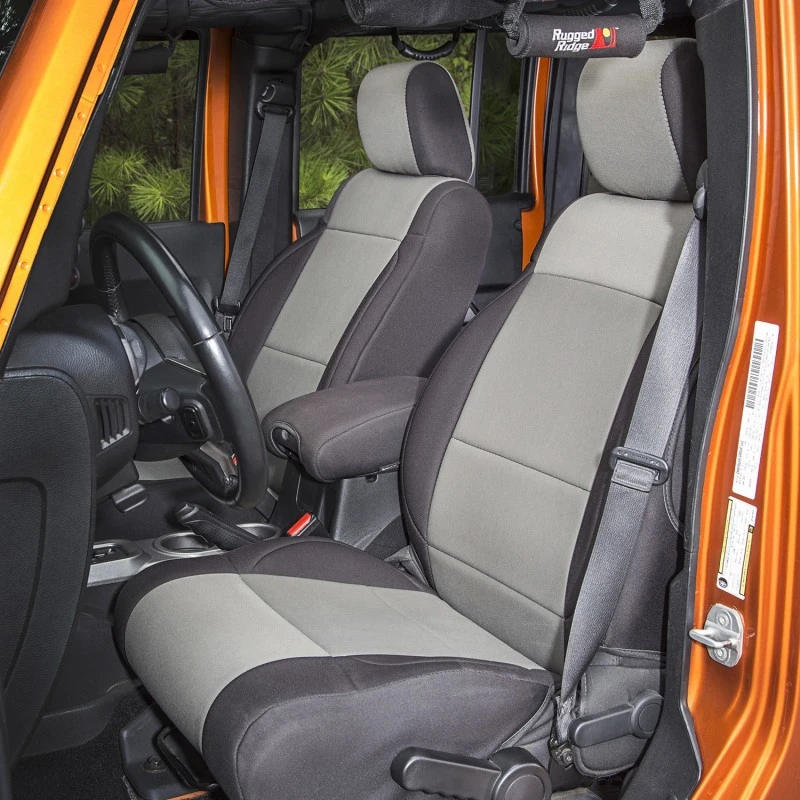 Rugged Ridge Sitzbezug-Kit Schwarz/Grau 07-10 Jeep Wrangler JK 4dr