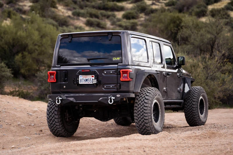 DV8 Offroad Spare Tire Delete Kit with Light Mounts for 2018-2022 Jeep Wrangler JL
