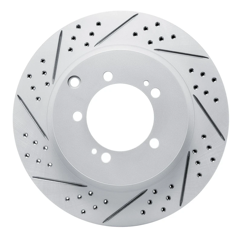 DFC 03-06 Mitsubishi Lancer Rear Left Drilled & Slotted Geoperformance Rotor