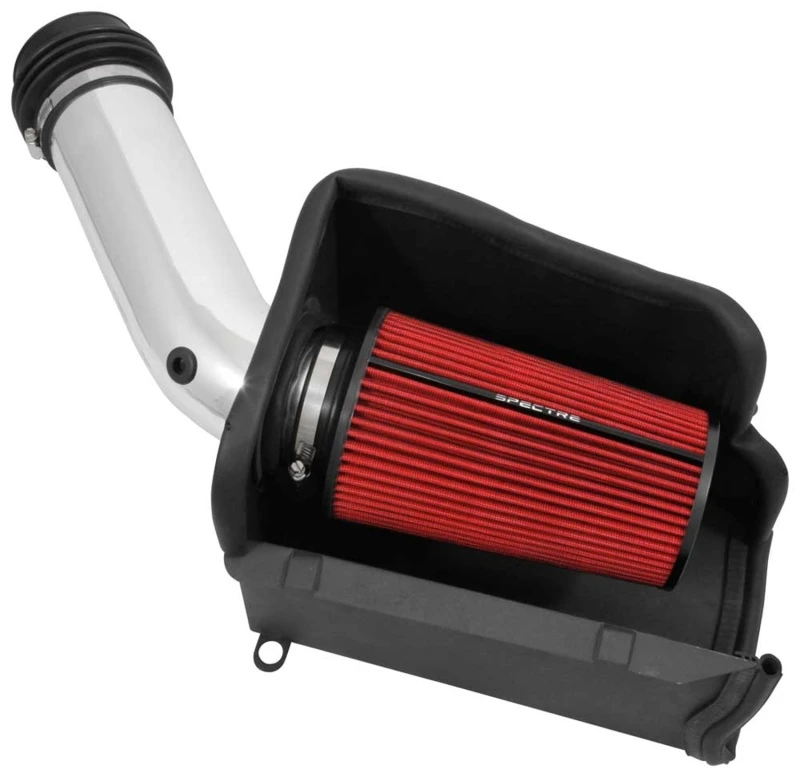 Spectre 94-97 Ford SD 7.3L DSL Luftansaugkit - Poliert mit rotem Filter