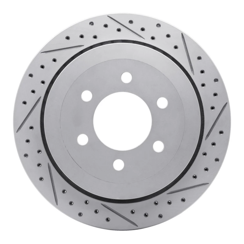 DFC 07-17 Ford Expedition Rear Right Drilled & Slotted Geoperformance Rotor