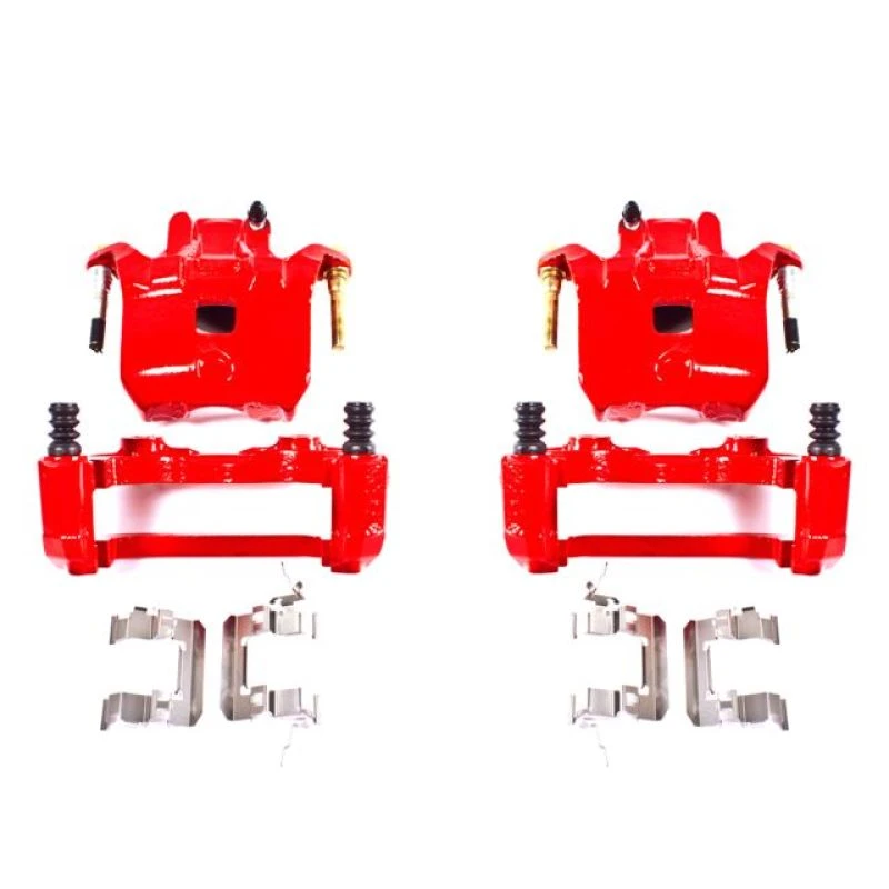 Power Stop 02-04 Infiniti I35 Front Red Calipers w/Brackets - Pair