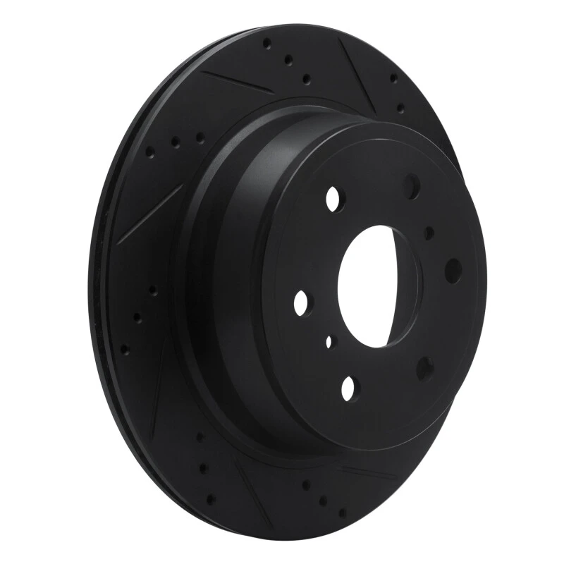 DFC 07-20 Cadillac Escalade ESV Rear Right Drilled & Slotted Black Brake Rotor