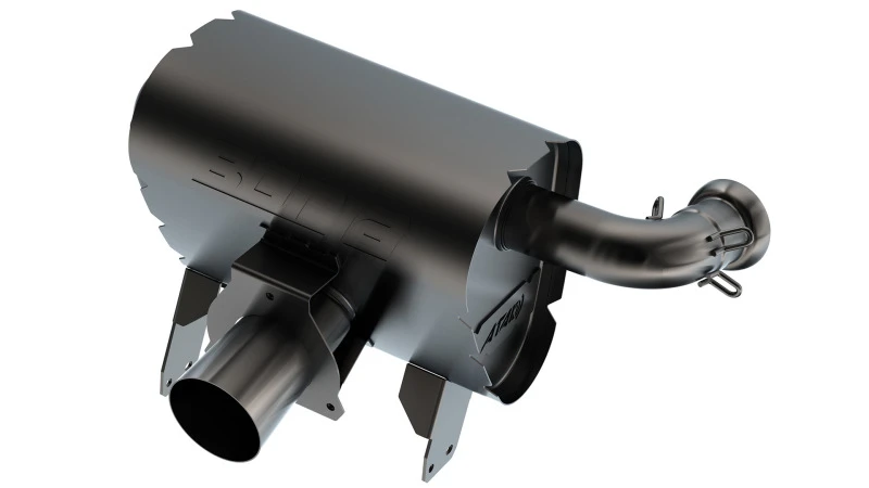 Borla 15-22 Can-Am Maverick X3 900cc Dreifach-Turbo-Manifold-Rückseite Auspuff Atak-Schalldämpfer - Schwarz beschichtet