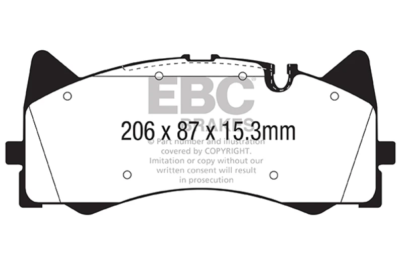 EBC 2015+ Mercedes-Benz C63 Amg (W205) 4.0L Twin Turbo Bluestuff Front Brake Pads