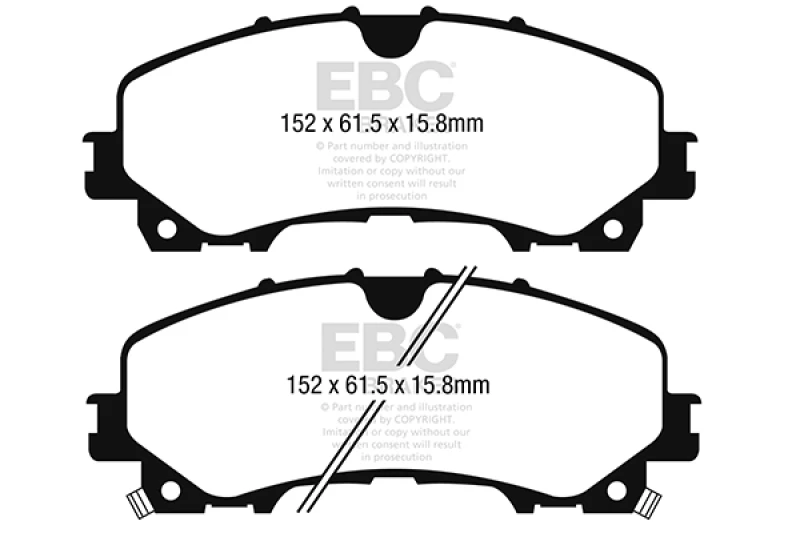 EBC 13+ Infiniti Q50 3.7 Greenstuff Front Brake Pads