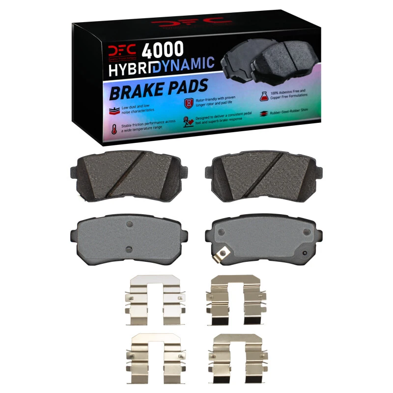 DFC 06-19 Dodge Attitude (Mexico) Rear 4000 HybriDynamic Brake Pads and Hardware Kit