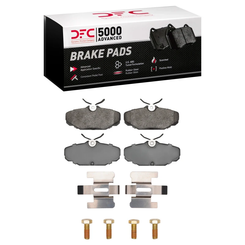 DFC 93-05 Ford Taurus (Excl SHO) Rear 5000 Advanced Semi Metallic Brake Pads and Hardware Kit