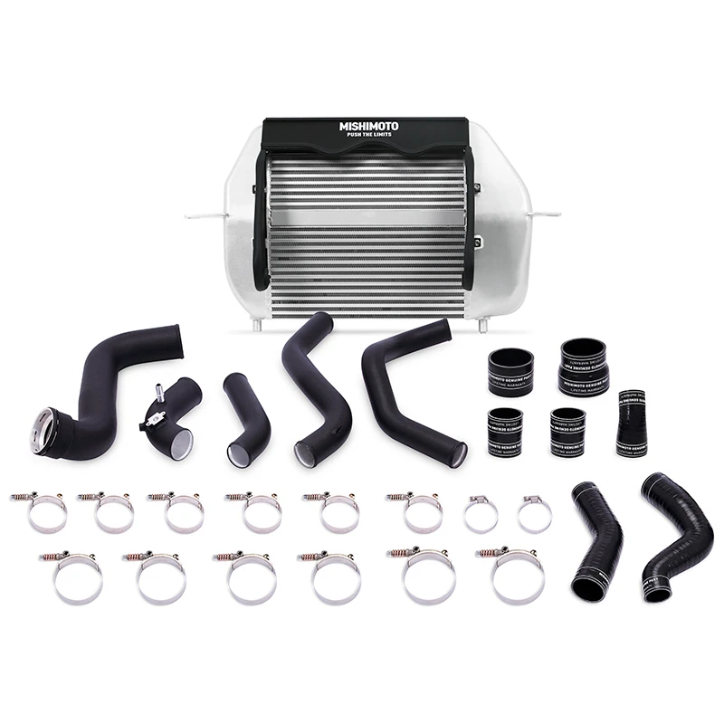 Mishimoto 2011-2014 Ford F-150 EcoBoost Silber Intercooler mit schwarzen Rohren