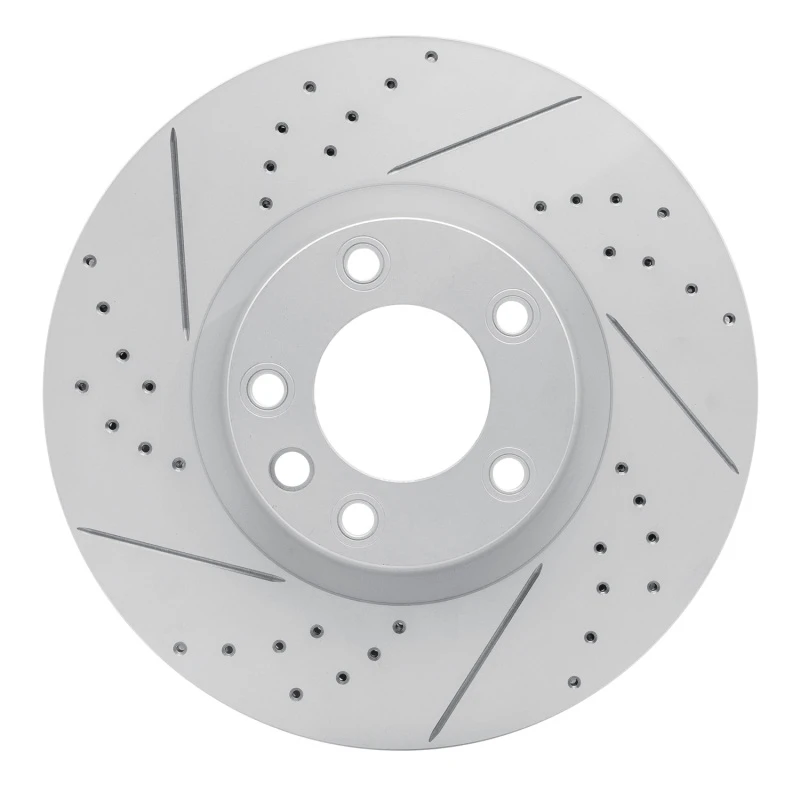 DFC 11-18 Porsche Cayenne Right Front Drilled & Slotted Geoperformance Rotor