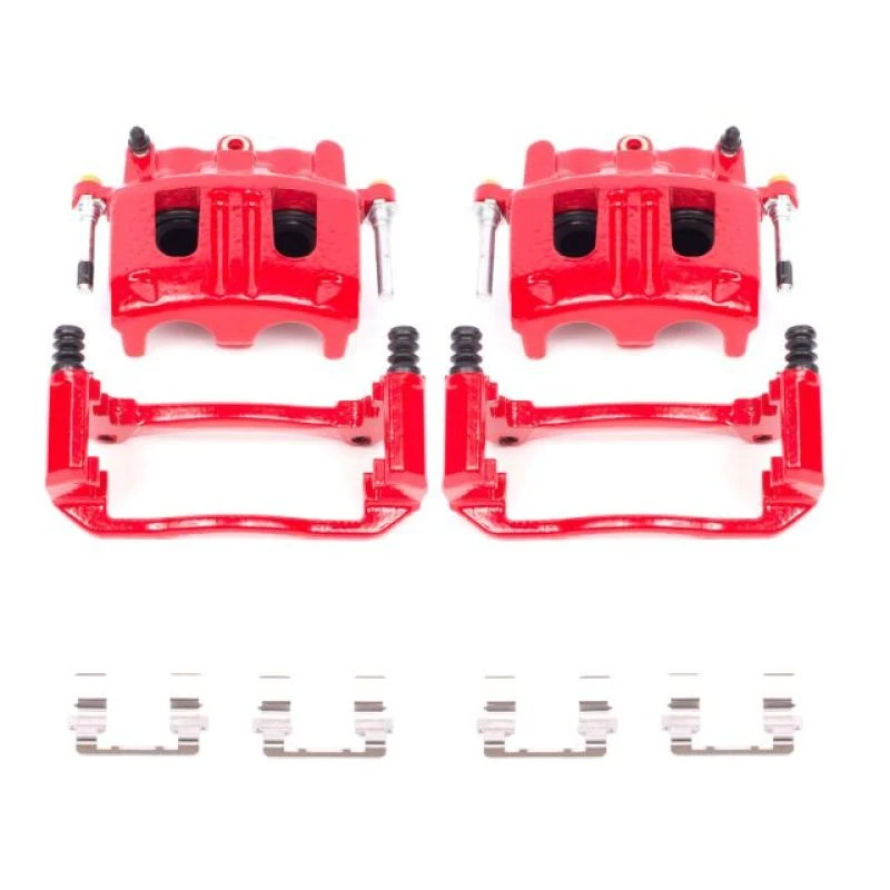 powerstop_S4758-679460267370b Power Stop 02-05 Ford Explorer Front Red Calipers w/Brackets - Pair
