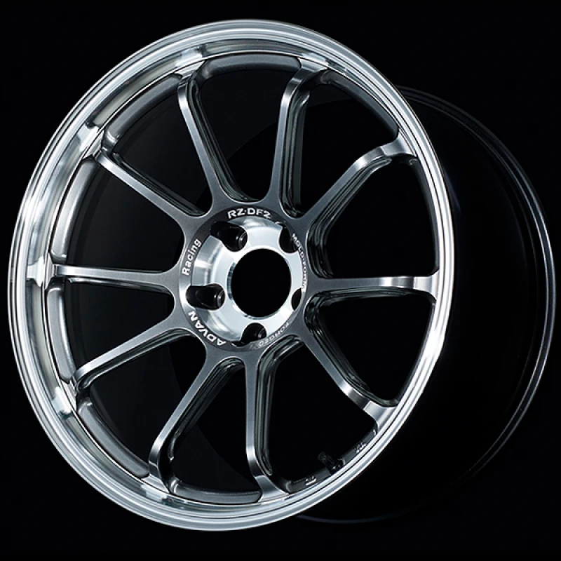 Advan RZ-DF2 20x9.5 / +20 Offset / 5x120 / 72.5mm Bore / Diamond Cut and Hyper Platinum Black