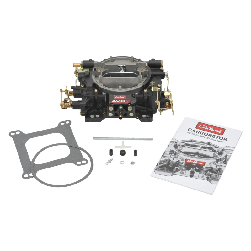 Edelbrock Vergaser AVS2-Serie 650 CFM manuelle Drosselklappe schwarz pulverbeschichtet (Non-EGR)