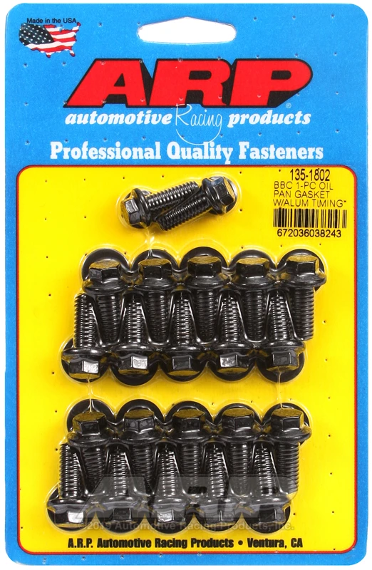 ARP BB Chevy 1-teiliges Ölwanndichtung mit Alu-Zeitdeckel-Hex-Bolzen-Kit für Chevrolet Big Block