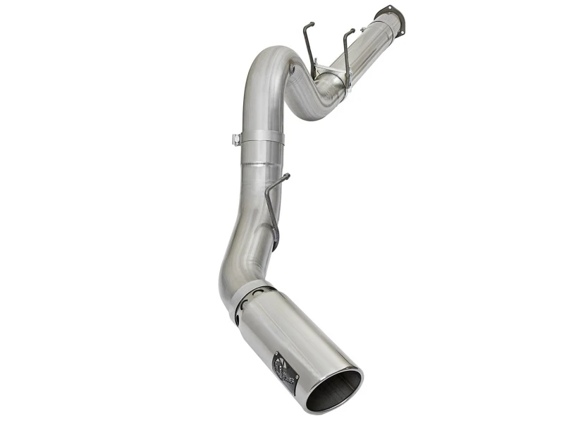 aFe ATLAS 5 Zoll DPF-Back Alu-Stahl Auspuffsystem mit polierter Spitze 2017 Ford Diesel Trucks V8-6,7L (td)