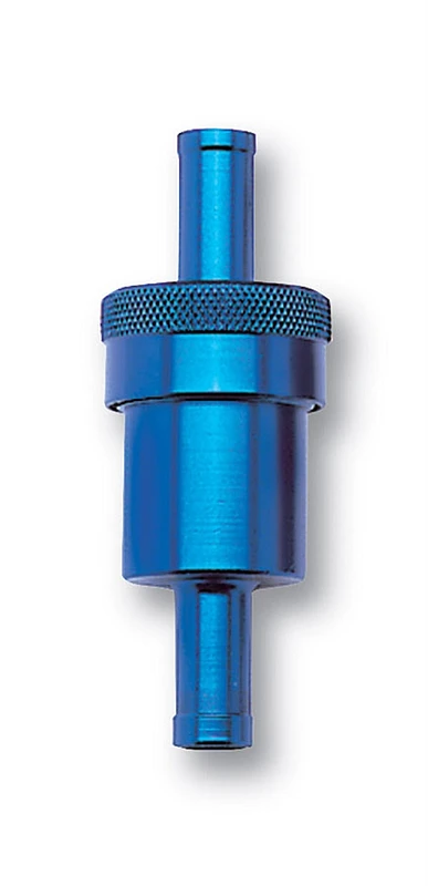 Russell Performance Blue Street Fuel Filter (3in Length 1-1/8in diameter 3/8in inlet/outlet)