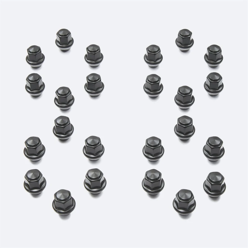 Ford Racing M12 x 1,5 Schwarze Radmutter - Satz von 24