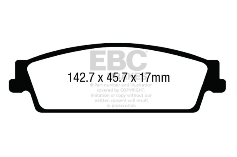 EBC 15+ Cadillac Escalade 6.2 2WD Yellowstuff Rear Brake Pads