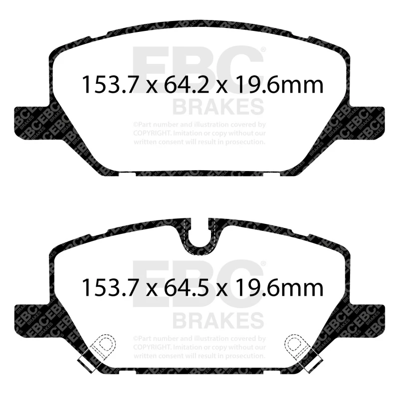 EBC 2020+ Cadillac CT5 Premium and Luxury 2.0T Redstuff Front Brake Pads