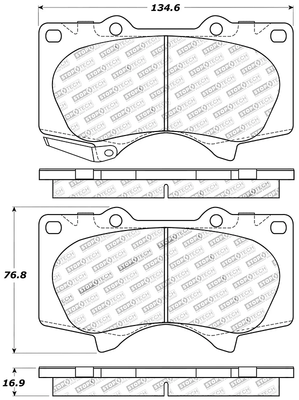 StopTech Performance 03-09 Lexus GX 470 Front Brake Pads