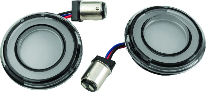 Kuryakyn Tracer L.E.D. Front Turn Signal Insert, White/Amber Light, Smoke Lens 1157