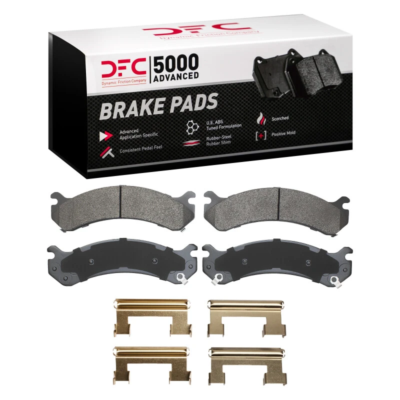 DFC 18-20 Chevrolet Express 4500 Front 5000 Advanced Semi Metallic Brake Pads and Hardware Kit