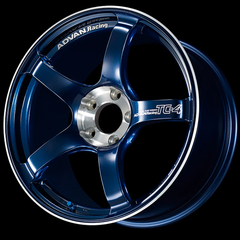 Advan TC-4 SE 17x7.5 / +48 Offset / 5x114.3 / 73mm Bore / Racing Indigo Blue and Diamond Cut