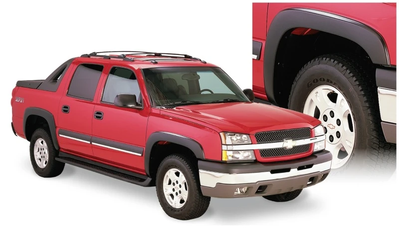 Bushwacker 03-06 Chevy Avalanche 1500 OE Style Flares 4-teilig ohne Karosserie-Hardware - Schwarz