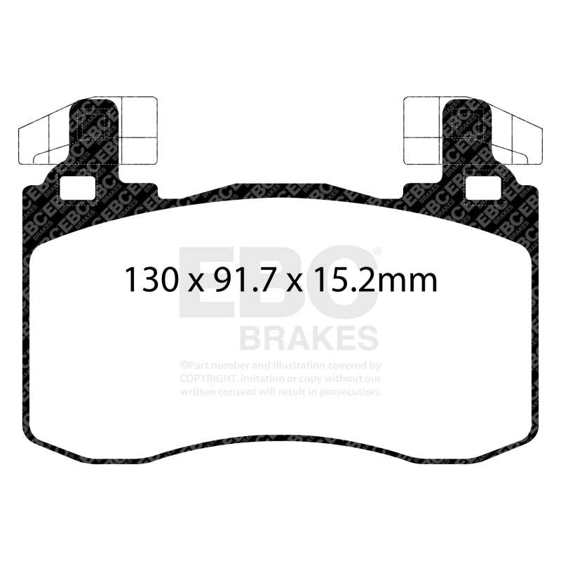 EBC 2019+ Genesis G70 2.0L Turbo (Brembo) Greenstuff Front Brake Pads