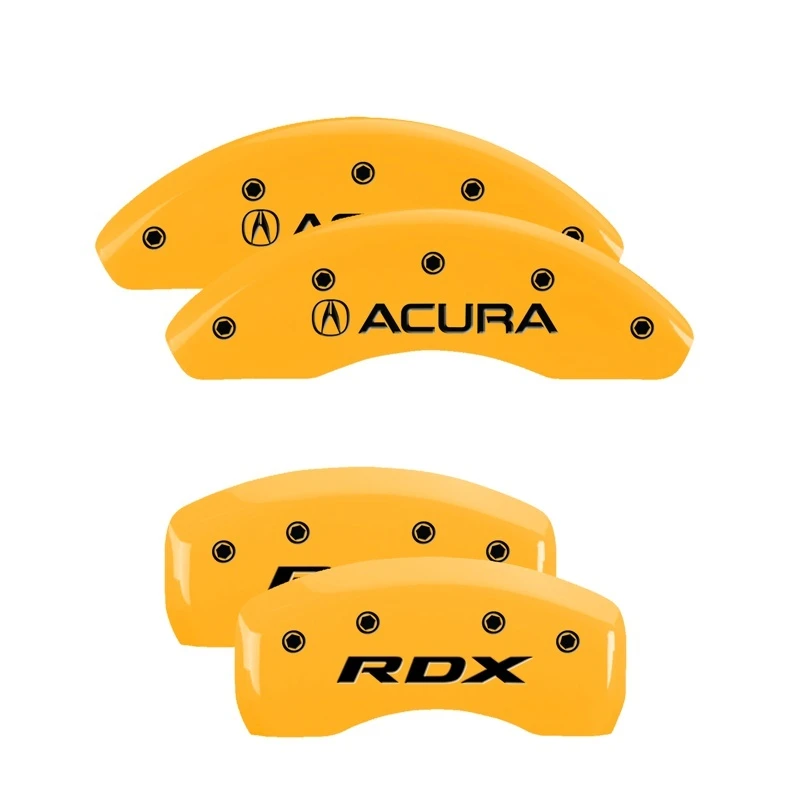 MGP 4 Bremse Caliper Abdeckungen Graviert Vorne Acura Hinten TLX Gelb Finish Schwarz Char 2019 Acura RDX