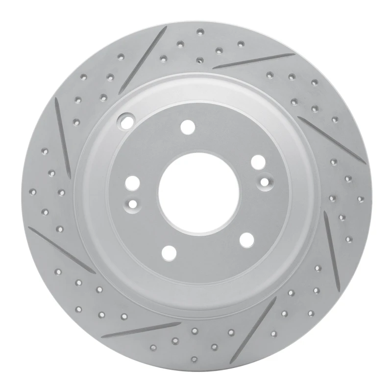 DFC 10-16 Hyundai Genesis Coupe Rear Left Drilled & Slotted Geoperformance Rotor