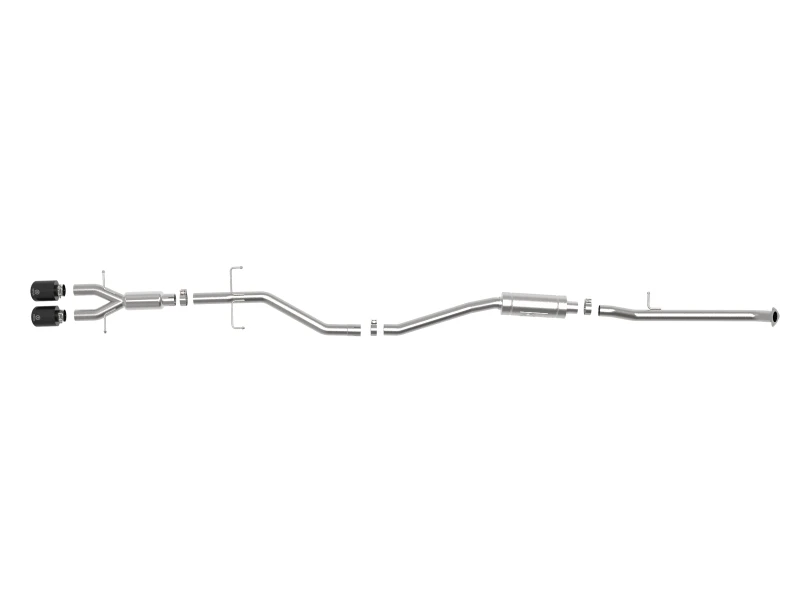 aFe Takeda 2,5-Zoll-304-Edelstahl-Cat-Back-Auspuffsystem mit schwarzen Endstücken 17-20 Honda Civic Si Limousine I4 1,5L