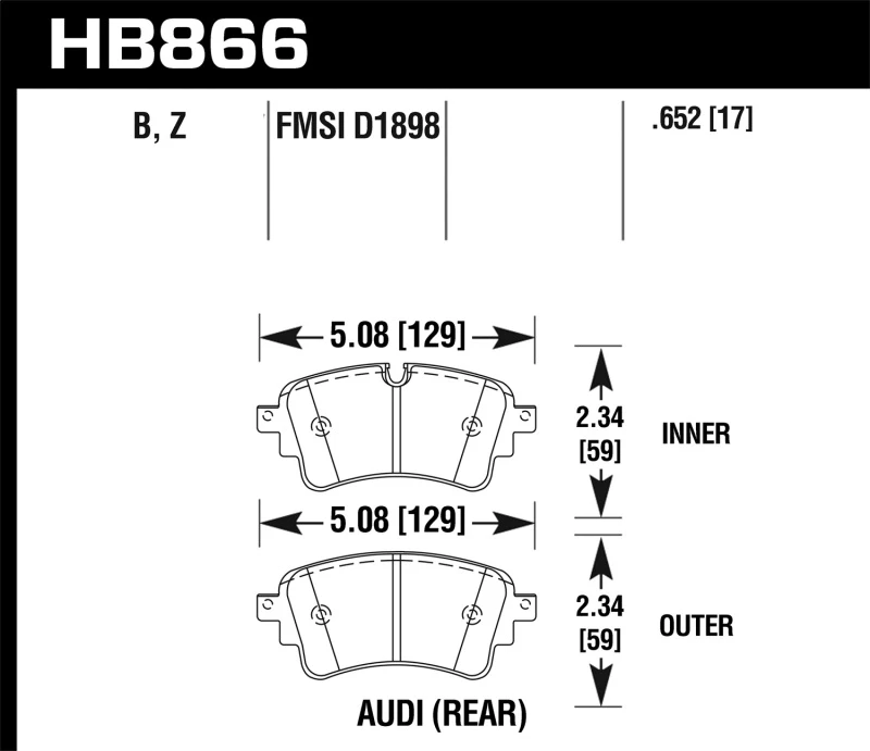 hawk-performance_HB866Z.652-67934224486f3 Hawk 18-19 Audi S5 HPS 5.0 Hintere Bremsebeläge