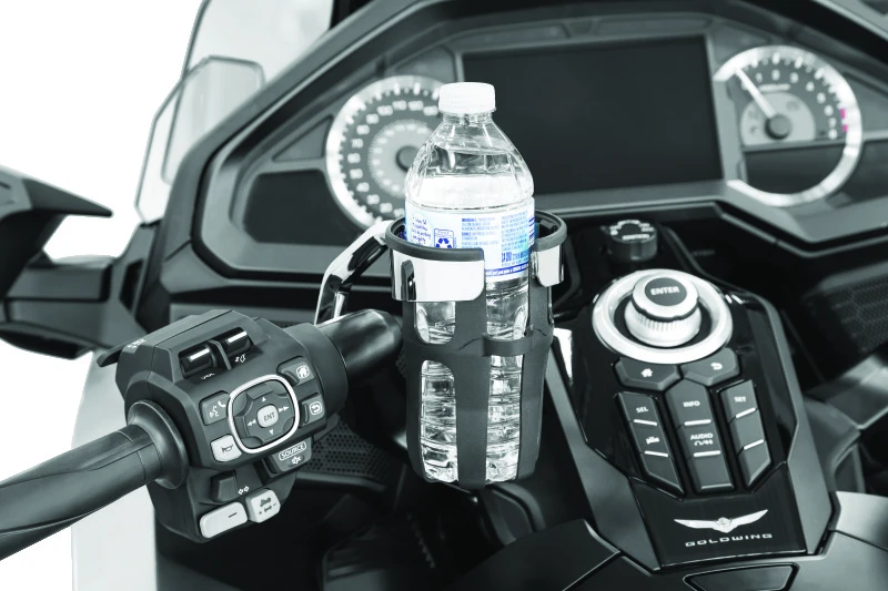 Kuryakyn Reflex Drink Holder Honda Goldwing DCT Handlebar Left Side Mount Chrome