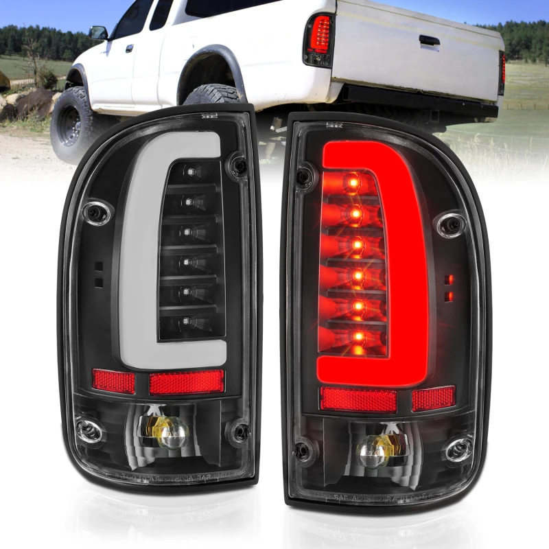 ANZO 95-00 Toyota Tacoma LED-Rückleuchten schwarzes Gehäuse klare Linse (Paar)