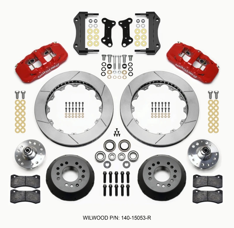 Wilwood AERO6 Vorderachse-Kit 15,00 Rot 67-69 Camaro 64-72 Nova Chevelle