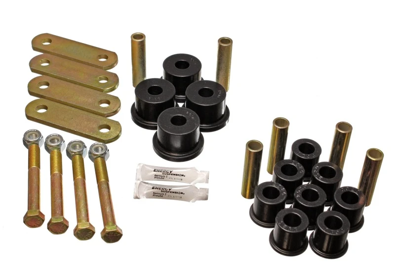 Energy Suspension 64-73 Ford Mustang Schwarzes Heavy Duty Shackle Set