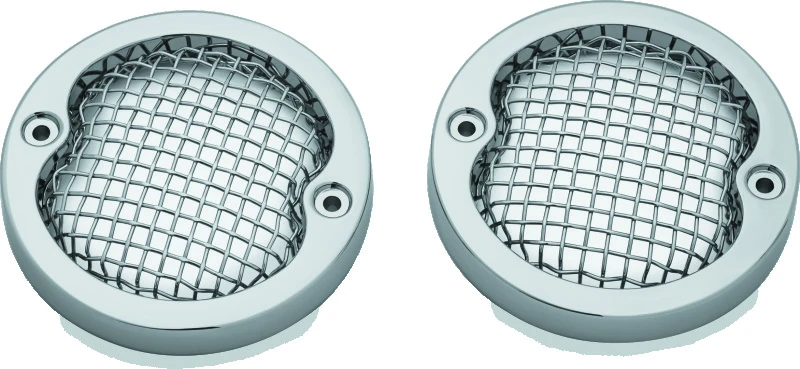 Kuryakyn Mesh Blenden für Blinker 3-1/4 Zoll Chrom