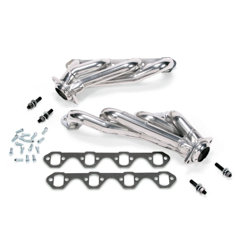 BBK 79-93 Mustang 351 Swap Kurze ungleiche Länge Auspuffkrümmer - 1-5/8 Silberkeramik