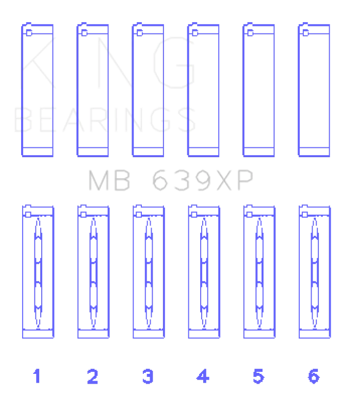 King Engine Bearings Audi CEPA/CEPB Crankshaft Main Bearings (STD)