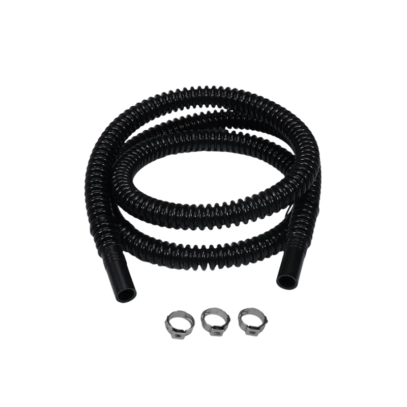 Deatschwerks Convoluted Tubing 1000mm Length x 8mm ID Side 1 x 8mm ID Side 2 - Black