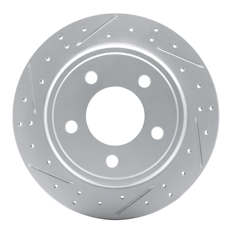 DFC 93-04 Chrysler Concorde Rear Left Drilled & Slotted Geoperformance Rotor