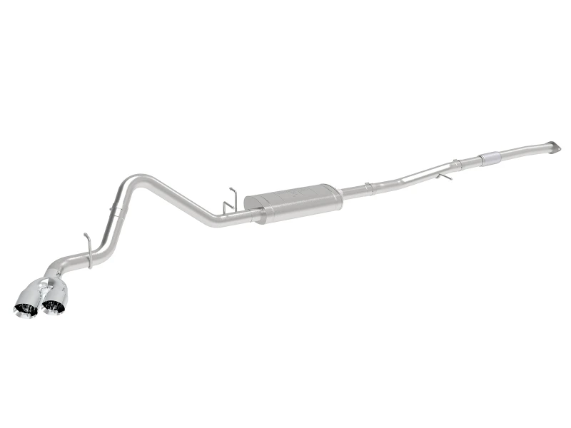 aFe Vulcan Serie 3in 304SS Auspuff Cat-Back mit polierten Endrohren 2019 GM Silverado / Sierra 1500 L4-2.7L (t)
