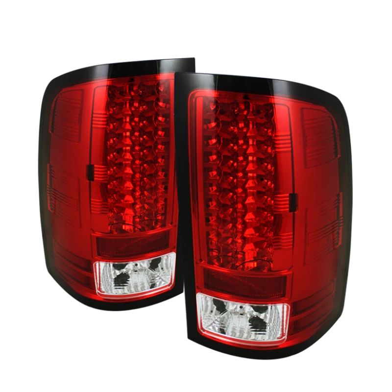 spyder_5014955-6794c3ceae789 Spyder GMC Sierra 07-13 (Not 3500 Dually 4 Rear Wheels)LED Tail Lights Red Clear ALT-YD-GS07-LED-RC