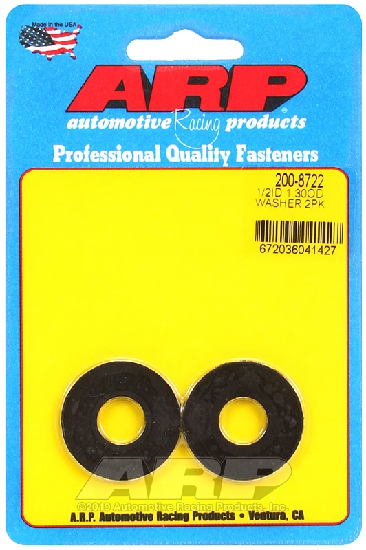 ARP 1/2 ID 1.30 OD Black Oxide Washer Kit for Universal Applications (2 Pieces)
