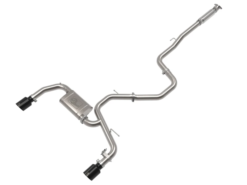 aFe Takeda Hyundai Elantra N 22-23 L4-2.0L (t) 3 Zoll 304 SS Kat-Back-Abgasanlage mit schwarzen Endrohren