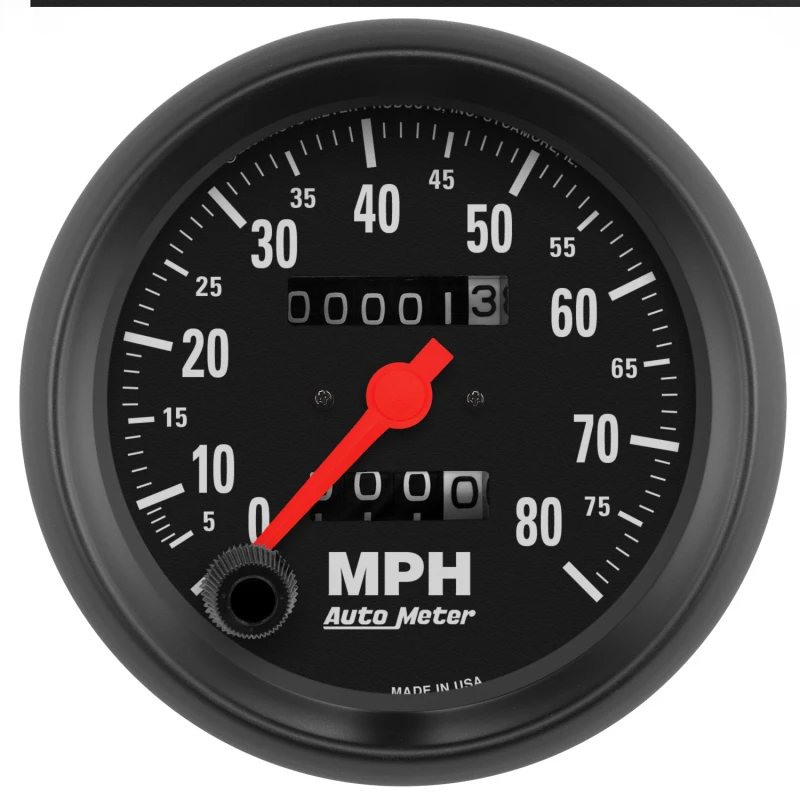 Autometer Z Series 3-3/8in Mechanical 0-80mph Speedometer Gauge