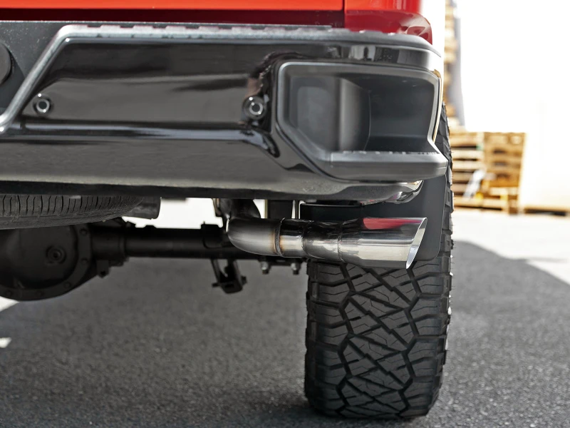 aFe Vulcan Serie 3in 304SS Auspuff Cat-Back mit polierten Endrohren 2019 GM Silverado / Sierra 1500 L4-2.7L (t)