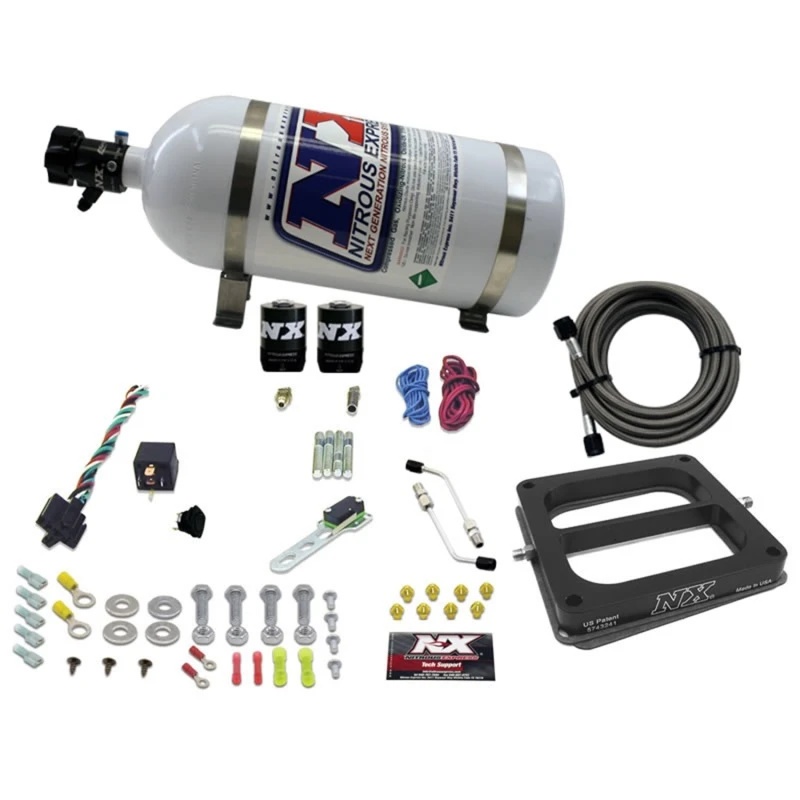 Nitrous Express Dom/Alkohol Nitrous Kit (100-500PS) mit 10lb Flasche